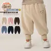 Pantalones de forro polar para niños para otoño e invierno, engrosados para ropa exterior de invierno para niños, pantalones de chándal de forro polar integrados para niñas y niños pequeños