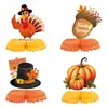 Amazon Adornos de Panal de Acción de Gracias Tarjeta Pavo Calabaza Hoja de Arce Fiesta Adornos de Panal de Escritorio