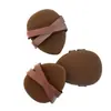 Esponja de Polvo Engrosada con Doble Cinta Marrón para Uso Seco y Húmedo, No Absorbe Polvo, Elástica, de Doble Cara, Esponja Cojín con Doble Cinta