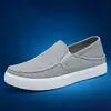Zapatos de Tela para Hombre Verano Transpirables de Lino Zapatos de Lona de Pekín Slip-on Casuales para Hombre Zapatos de Skate Calzado Perezoso de Moda