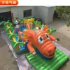 Castelo Inflável de Dinossauro Grande Equipamento de Diversão Infantil Castelo Travesso Trampolim Escorregador Combinação de Trampolim Personalização