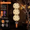 Luces de cadena de linterna de calabaza para Halloween 2026, adornos colgantes decorativos para crear una atmósfera festiva, adecuados para decorar entradas y como accesorios para fotos