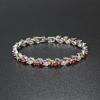 Pulsera de sauce de cristal de colores Pulsera europea y americana joyería pulsera pulsera de cobre y circón de moda venta al por mayor deseo venta caliente