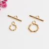 Venta al por mayor 14k color oro bolsa hebilla OT DIY hebilla de amor accesorios de joyería hechos a mano collar trébol de cuatro hojas hebilla de conexión de pulsera
