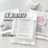 Bolsa de papel de algodón blanco ins de alto valor embalaje esmerilado translúcido tarjeta pequeña de frijol de amor bolsa autosellante portátil gruesa