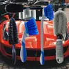 Cepillo para Neumáticos de Coche Cepillo para Ruedas Herramientas de Lavado de Coches Limpieza de Ruedas Rin de Rueda Descontaminación Fuerte Cepillo Negro