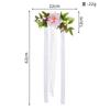 Cerimônia de casamento Cadeira De Volta Gaze Decoração De Manto Decoração De Casamento Jardim De Infância Gaze Branca Slub Cadeira De Volta Flor Escada Tecido De Malha Beleza Gaze