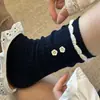 Meias de Renda para Mulheres, Meias Combinando com Sapatos Birkenstock de Outono, Meias Largas, Meias com Laço, Meias Longas, Meias de Cano Médio, Meias Listradas Femininas