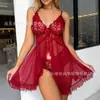 Pijamas Europeus e Americanos Sexy de Verão e Outono Transfronteiriços, Tamanho Grande, Renda de Malha Sedutora e Sexy, Camisola de Alça para Mulheres, Atacado