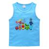Colete de Verão Infantil 2026 Estilo Coreano Algodão Casual Camiseta Interna Absorvente de Suor Roupa Externa Esportiva Moletom Sem Manga para Meninos