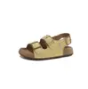 Sandálias Abertas com Recortes para Meninas 2026 Verão Nova Moda Versátil Sapatos Casuais para Crianças, Tendência Sapatos Estilo Birkenstock para Crianças Mais Velhas