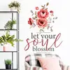 Adesivos de Parede Criativos Rosa Cruzado com Letras em Inglês Adequados para Decoração de Quarto, Sala de Estar, Escritório