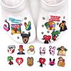 Serie Bad Bunny Dibujo Animado Lindos Zapatos de Cueva Hebilla de Zapato Personalidad Conejo Malo Accesorios de Flor Hebilla Decorativa