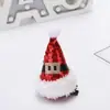 Decoraciones navideñas pasador para el pelo de niños lindos accesorios para el pelo pasador lentejuelas sombrero de Navidad clip de sombrero pequeño