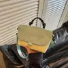 Bolso de verano ligero, versátil y de gran capacidad para niñas, modelo nuevo 2026, bolso de tela de moda con bloques de color, bolso de hombro y cruzado