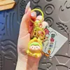 Llavero Creativo de Animal de Resina Cabeza Chueca para Mujer, Muñeca de Dibujos Animados Linda, Colgante para Bolso de Pareja, Pequeño Regalo