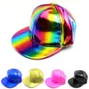 Nuevo Sombrero Arcoíris para Mujer Gorra de Béisbol Hip-Hop Completamente de Cuero Sombrero para el Sol Sombrero para Hombre de Comercio Exterior T739