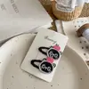 Novo Desenho Animado Coreano Bordado Panda Vermelho Amigo de Cabelos de Bebê Presilha BB Acessório de Cabelo Infantil Franja Lateral Grampo de Cabelo