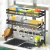 Estante de Almacenamiento para Cocina, Estante para Tazones, Escurridor para Tazones y Palillos, Escurridor de Platos, Caja de Almacenamiento con Escurridor para Tazones, Sobre el Fregadero