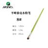 Pincel de Acuarela Pelo de Lobo Mali G1860 Mango Verde Punta Plana para Pintura Artística con Acuarela Pincel Especializado de Acuarela con Pelo de Lobo
