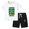 Camiseta para Niños 2026 Verano Nuevo Comercio Exterior Ropa para Niños Ins Estilo Coreano Algodón Manga Corta y Pantalones Cortos para Niños Conjunto de Dos Piezas