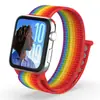 Adequado para Pulseiras de Nylon para Apple Watch, Pulseiras de Tecido de Nylon para Apple Watch, Pulseiras de Argola de Velcro