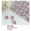 Popular online popular rosa pontiagudo formato especial diamante decoração de unha quadrado gordo machado amor diamante de vidro joia de unha atacado