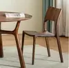 Nueva Mesa Redonda de Comedor de Nogal Negro Estilo Chino Norteamericano, Estética Estilo Song, Inspirada en Zen Hotel Restaurante Villa, Muebles Sencillos de Madera Maciza