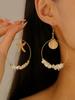 Pendientes de concha dorada y estrella de mar para vacaciones en la playa europeos y americanos Pendientes Pendientes para mujer Pendientes de comercio exterior transfronterizos Venta al por mayor
