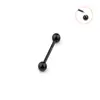 Pendientes de barra recta de acero inoxidable de 1,2/1,6 mm para dientes externos, piercing para lengua, uña, hueso de la oreja, joyería para piercing en la lengua.