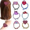 Estilo coreano Simples Dia dos Namorados Dois Headwear Anel de Cabelo Corda de Cabelo Corda de Cabelo Temu Cabelo Elástico Multicolor Nó Anel de Cabelo