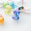 100 piezas/paquete acrílico chapado UV color AB cabeza de conejo cuentas sueltas conejito lindo pulsera DIY cuerda para el pelo joyería