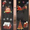 Pegatinas navideñas transfronterizas para ventanas de tiendas, centros comerciales, ventanas, puertas de vidrio, Papá Noel, pegatinas decorativas de vidrio estáticas sin rastro