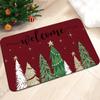 Tapete de Chão para Porta de Entrada Veludo Cristal Desenho Animado Tapete de Natal Absorvente Decoração de Feriado Tapete de Chão Entrada de Casa Sala de Estar Tapete de Porta