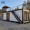 Venta directa de fábrica de casas contenedor de estructura de acero, casas pequeñas de estructura de acero, modernas y minimalistas para uso en exteriores