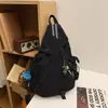 Mochila Multifuncional de Grande Capacidade, Moderna e Descolada, Novo Estilo, Simples, Cor Contrastante, Bolsa de Ombro Fashion, Leve, Casual, Bolsa Transversal