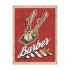 Letrero Metálico Estilo Vintage Americano con Temática de Barbería de Lata y Aluminio, Colgante de Pared Metálico para Decoración de Pared de Barbería y Salón de Peluquería
