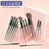 Set de Brochas de Maquillaje Sijiqing de 13 Piezas Transfronterizo Brocha Portátil para Rubor Brocha para Sombras de Ojos Juego Completo de Herramientas de Belleza Fábrica