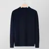 Sudadera de punto con hilo de mecha estilo americano, cuello semi-alto, para hombres musculosos, ajustada, elástica, de manga larga, con capa base engrosada