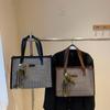 Bolso de Gran Capacidad para Mujer Invierno Moda Simple Bolso de Hombro a Cuadros Combinable Bolso Tote de Lona Bolso Tote de Lona Bolso de Mamá