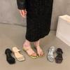 Sandalias de Tacón Grueso Versátiles Suaves Nuevo Estilo Chino Estilo Nacional Zapatos de Hada con Falda 2025 Nueva Ropa de Exterior Sandalias Pequeñas