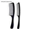 Shuangshun 22 Preto Fácil de Entrar Plástico Massageador Pente Dupla Fileira Pente de Cabelo Pente de Cabelo Dentes Ferramenta de Beleza Dentes do Pente
