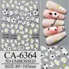 Nuevas pegatinas 5D tridimensionales de relieve para uñas, todo tipo de pegatinas abstractas, de animales de dibujos animados, de flores para uñas, al por mayor y al por menor