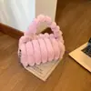 Bolso de Peluche Nuevo para Mujer, Estilo Versátil de Gama Alta para Otoño e Invierno, Bolso de Hombro Cruzado Individual, Bolso de Mano Texturizado para Mujer de Doble Uso y Billetera para Monedas