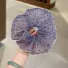 Laço de Cabelo de Organza Doce com Bolinhas e Toque Sofisticado, Adequado para Rabos de Cavalo e Coques, Corda de Cabelo Estilo Preguiçoso, Acessório de Cabelo Versátil