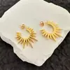 Pendientes Franceses de Nicho de Alta Gama para Mujer, Pendientes de Sol de Estilo Medieval, Moda Europea y Americana, Personalidad, Pendientes Versátiles, Pendientes Retro Elegantes