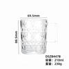 Vasos de Vidrio Transparente con Asas al por Mayor en Stock, Vasos de Cerveza Grabados, Tazas de Té, Vasos de Jugo con Impresión de Logotipo