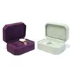 Caja de embalaje octagonal para reloj de superfibra, tela de terciopelo superfibra, pulsera de alta gama, joyería, caja de regalo de embalaje para jade, alta gama