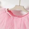 2023 Nova Saia Adulta Estilo Menina Uniforme de Quatro Camadas Malha Elegante Cor Sólida Saia TUTU