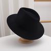 Light Board Outono e Inverno Elegante Lã Jazz Chapéu Feminino Moda All-match British Felt Hat Vintage Personalizado Panamá Top Hat